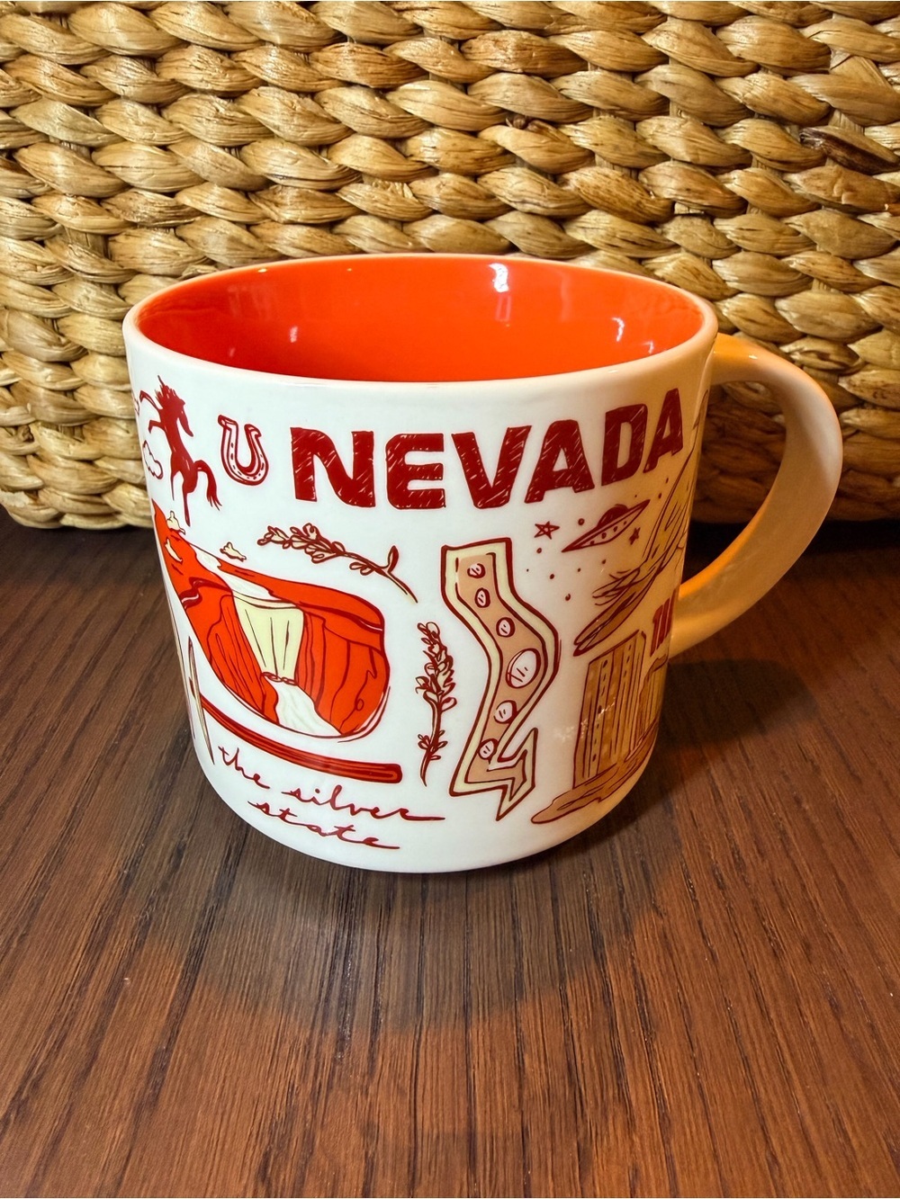 Starbucks “Been There Series” Nevada Ceramic Mug in White and Orange